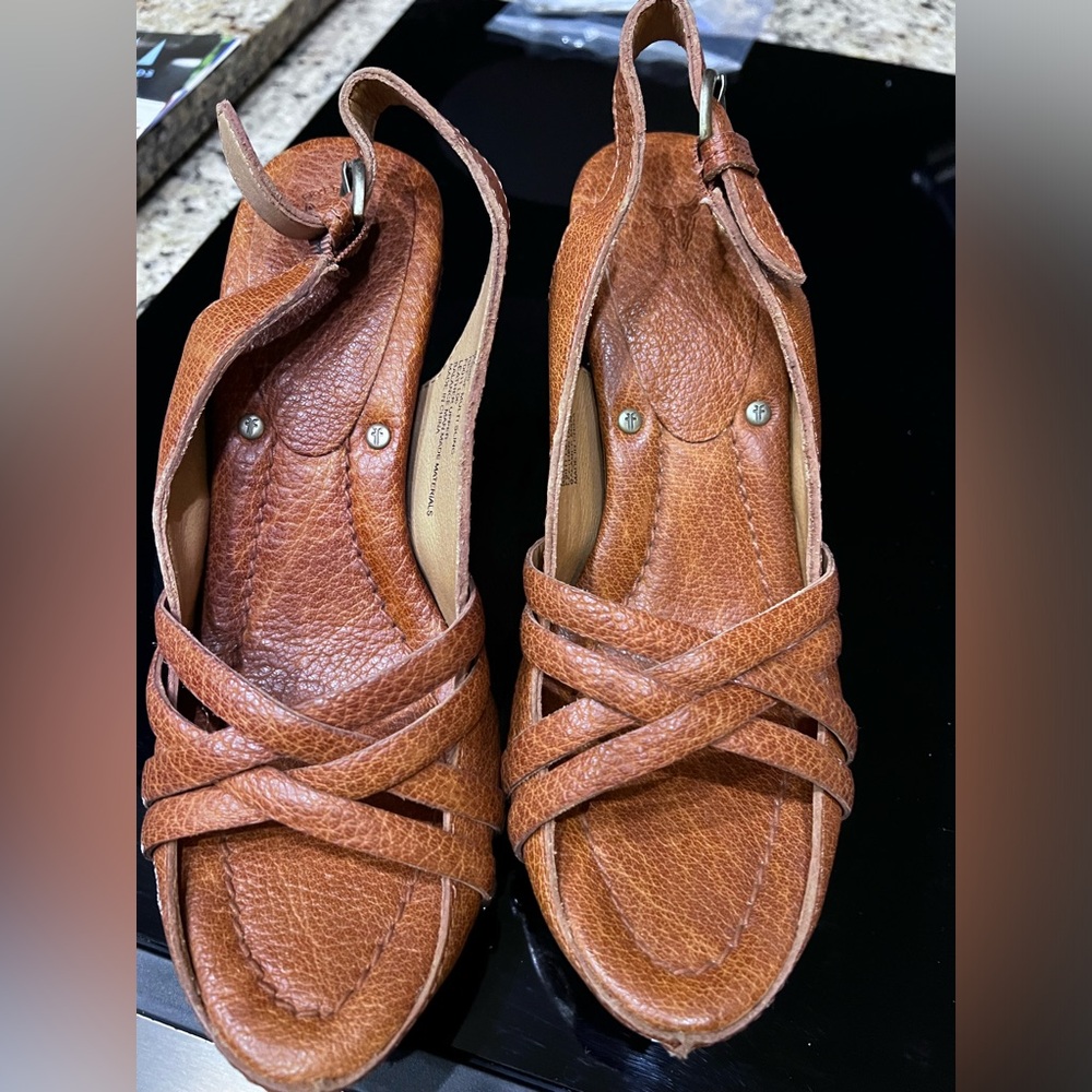 Frye Leather Sable Reese Multi Sling Heel 8
